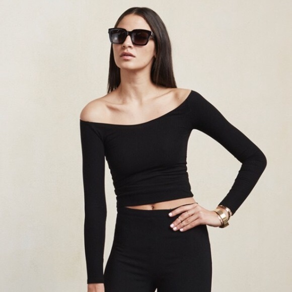 reformation off the shoulder top